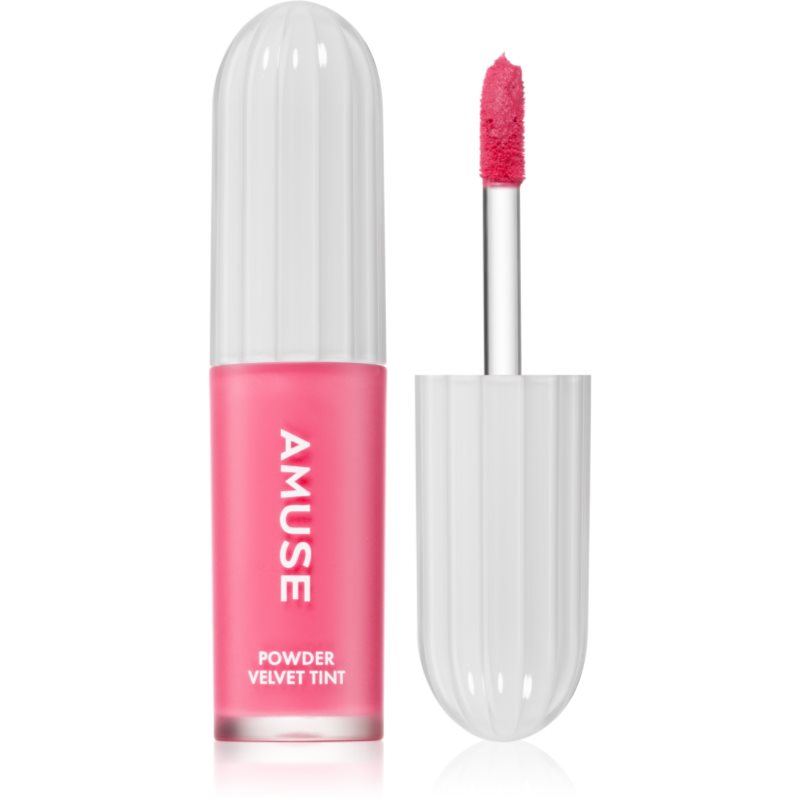 AMUSE Powder Velvet Tint dlhotrvajúci tekutý rúž s matným efektom odtieň 02 Peanut Coral 3.3 g