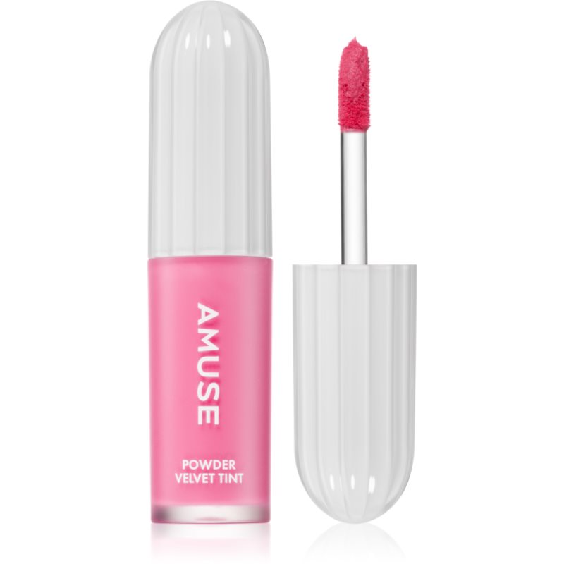 AMUSE Powder Velvet Tint dlhotrvajúci tekutý rúž s matným efektom odtieň 07 Salty Grape 3.3 g