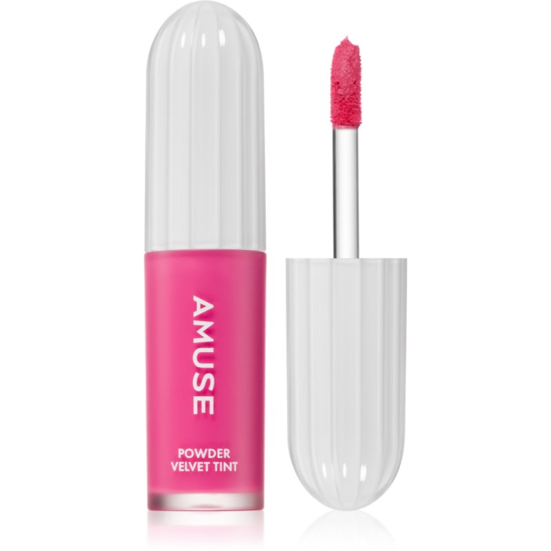 AMUSE Powder Velvet Tint dlhotrvajúci tekutý rúž s matným efektom odtieň 08 Berry Pop 3.3 g