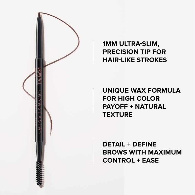 Anastasia Beverly Hills Brow Wiz Präzisionsaugenbrauenstift Farbton Dark Brown 0.09 g (Bild 4)