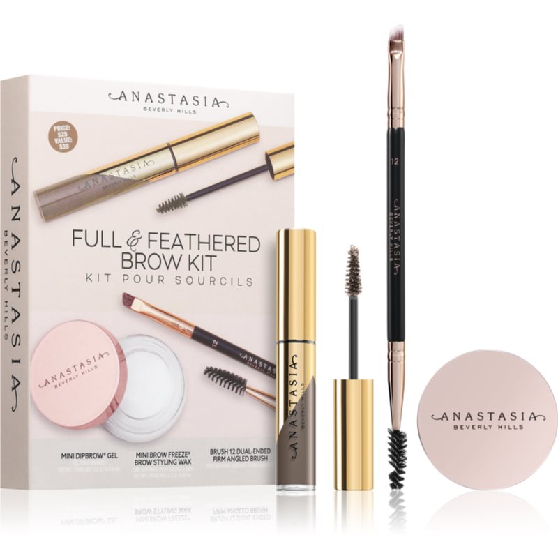 Anastasia Beverly Hills Full & Feathered Brow Kit Mini Augenbrauen-Set Taupe Farbton