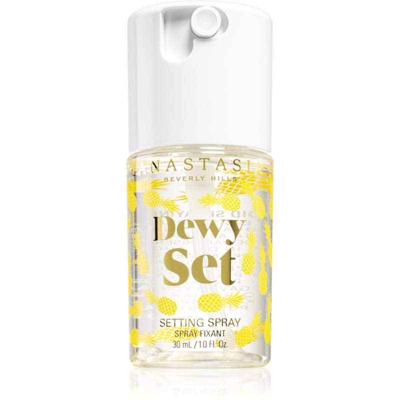 Anastasia Beverly Hills Dewy Set Setting Spray Mini élénkítő permet az arcra illattal Pineapple 30 ml