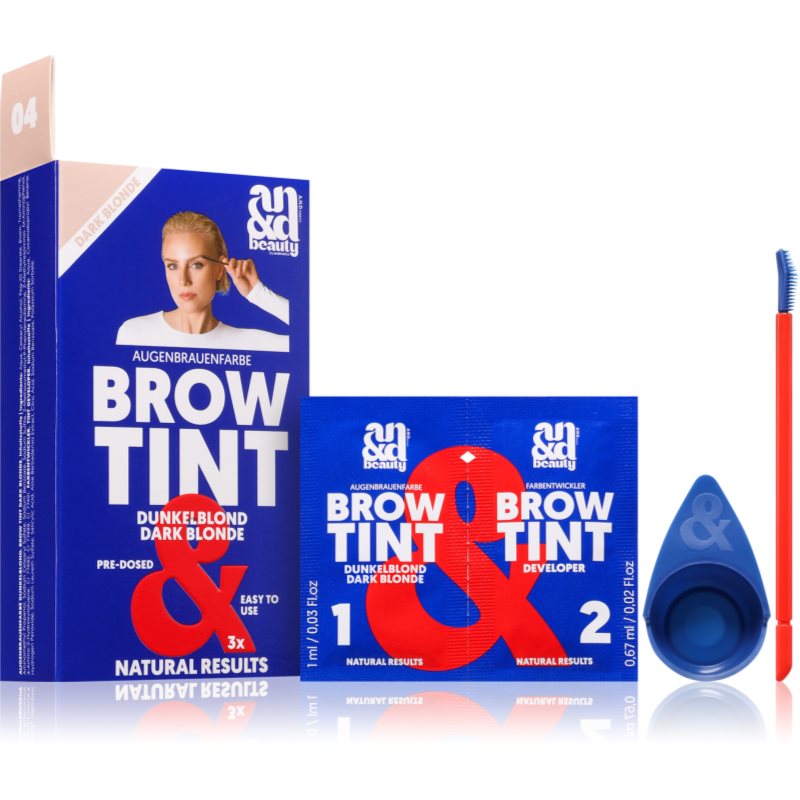 A.N.D. Beauty Brow Tint barva na obočí odstín Dark Blonde 3x1.67 ml