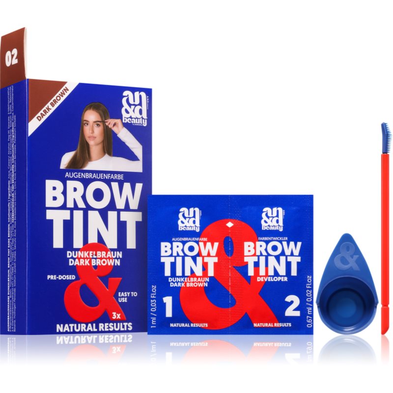 A.N.D. Beauty Brow Tint Farbe für die Augenbrauen Farbton Dark Brown 3x1.67 ml