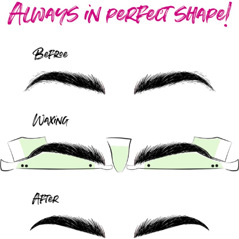 Andmetics Wax Strips Brow Depilatory Wax Strips For Eyebrows 16 Pc