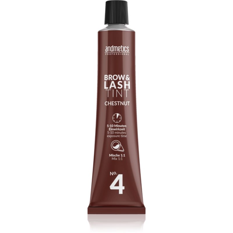 andmetics Professional Brow & Lash Tint barva na obočí a řasy odstín Chestnut 20 ml