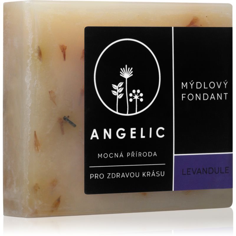 Angelic Mýdlový fondant Levandule extra jemné přírodní mýdlo 105 g
