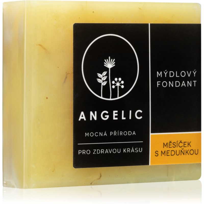 E-shop Angelic Mýdlový fondant Měsíček & Meduňka extra jemné přírodní mýdlo 105 g