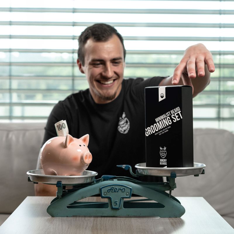 Angry Beards Minimalist Grooming Set sada na vousy (obrázek 3)