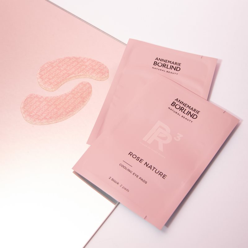 ANNEMARIE BÖRLIND Rose Nature Eyepads маска для шкіри навколо очей проти набряків та темних кіл 6x2 кс