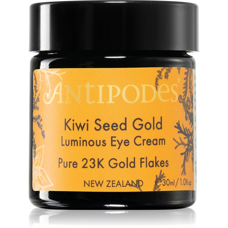 Antipodes Kiwi Seed Gold Luminous Eye Cream élénkítő szemkrém aranytartalommal 30 ml