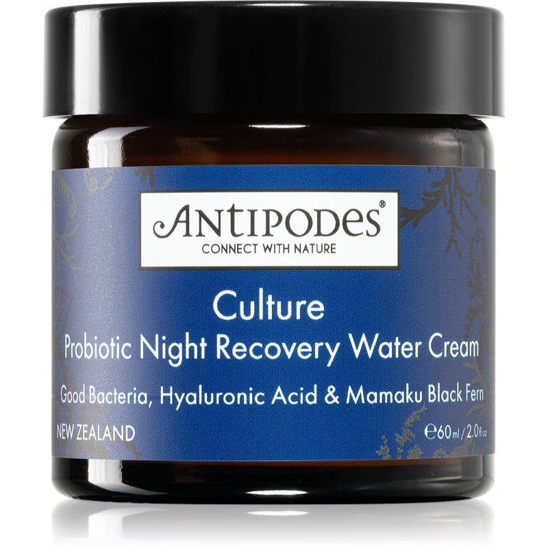 Antipodes Culture Probiotic Night Recovery Water Cream intensyviai gaivinantis naktinis kremas su probiotikais 60 ml