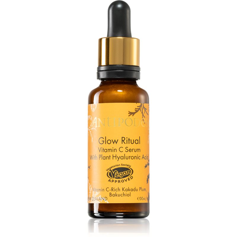 Antipodes Glow Ritual Vitamin C Serum skaistinamasis serumas nuo pirmųjų odos senėjimo požymių 30 ml