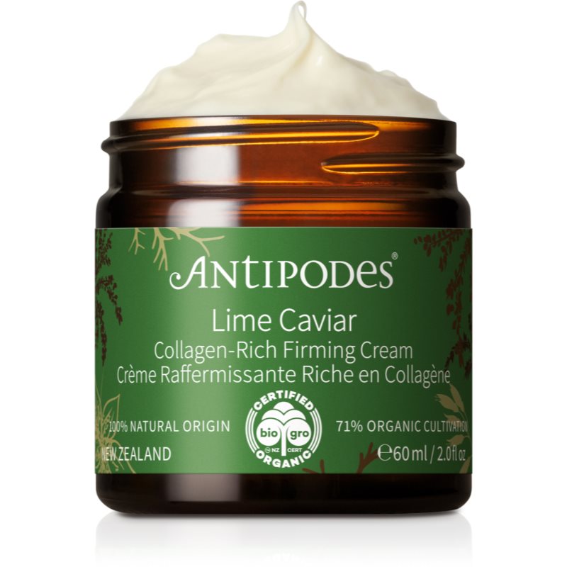 Antipodes Lime Caviar Collagen-Rich Firming Cream Firming Face Cream To Support Collagen Production 60 Ml