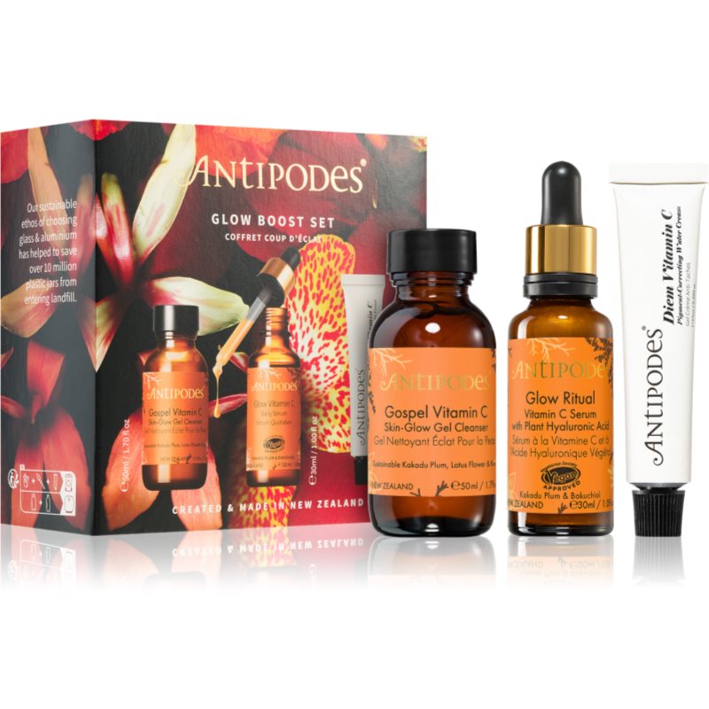 Antipodes Glow Boost Set Set(zur Verjüngung der Gesichtshaut)