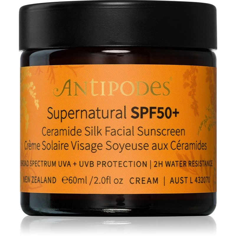 Antipodes Supernatural SPF50+ Ceramide Silk Facial Sunscreen crema protettiva viso con ceramidi SPF 50+ 60 ml