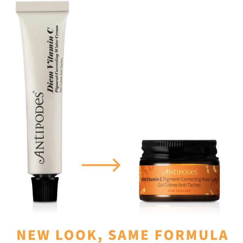 Antipodes Diem Vitamin C Pigment-Correcting Water Cream rozjasňující hydratační krém proti pigmentovým skvrnám s bakuchiolem 15 ml (obrázek 7)