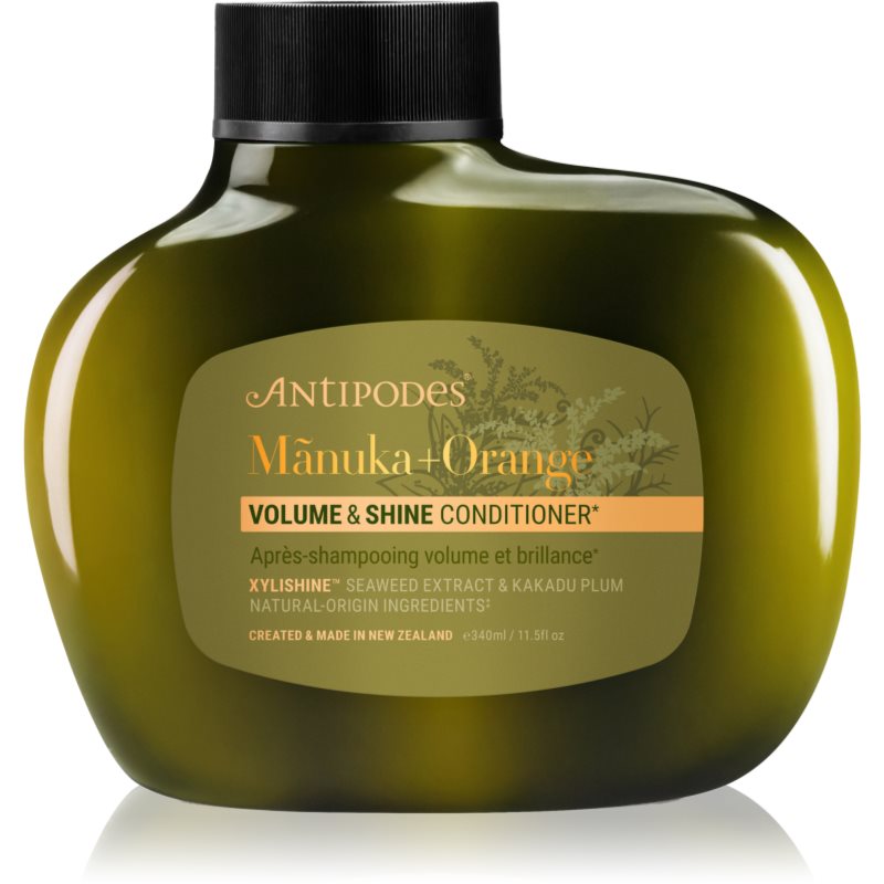 Antipodes Mᾱnuka + Orange Volume & Shine objemový kondicionér pro lesk a hebkost vlasů 340 ml