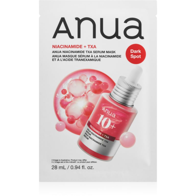 Anua Niacinamide TXA Serum Mask brightening sheet mask for pigment spot correction 28 ml