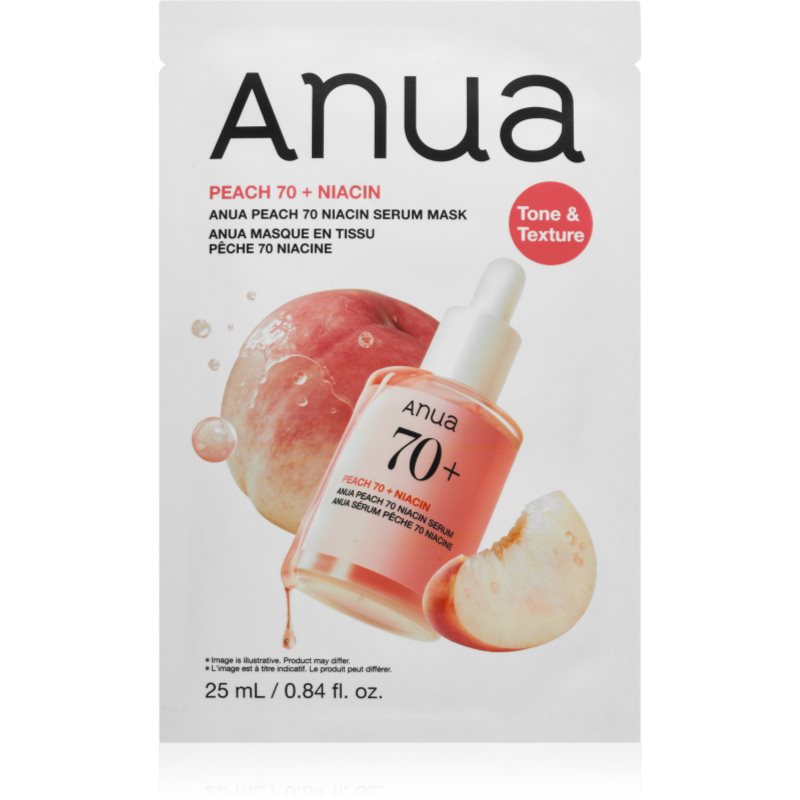 Anua Peach 70 Niacin Serum Mask brightening sheet mask 25 ml