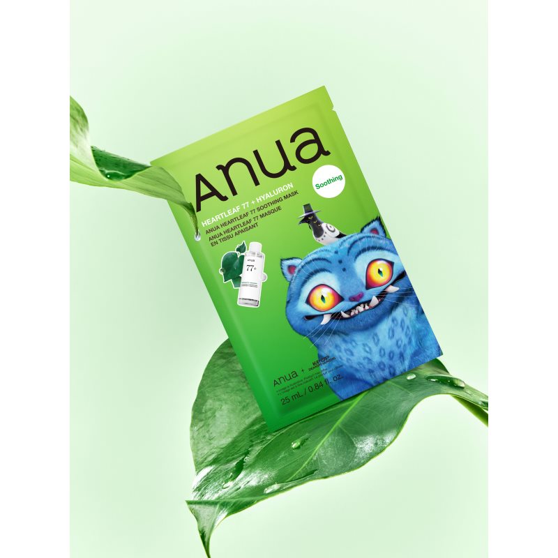 Anua K-Pop Demon Hunters Heartleaf 77% Soothing Mask hydratačná plátienková maska s upokojujúcim účinkom 25 ml (obrázok 3)