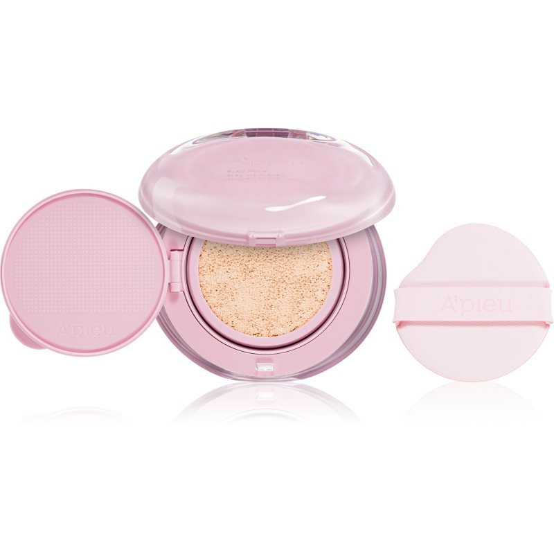 A’pieu Waterlock Comfort Veil Cushion dolgoobstojni tekoči puder v gobici za intenzivno hidracijo odtenek 19 Pure 15 g