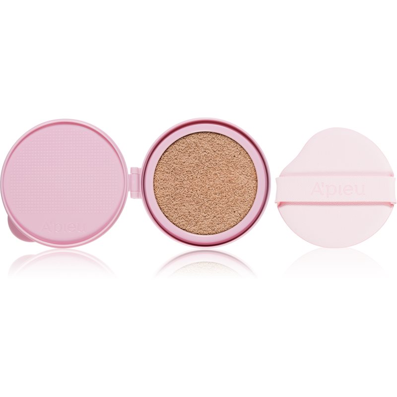 A’pieu Waterlock Comfort Veil Cushion dolgoobstojni tekoči puder v gobici nadomestno polnilo odtenek 21 Shell 15 g