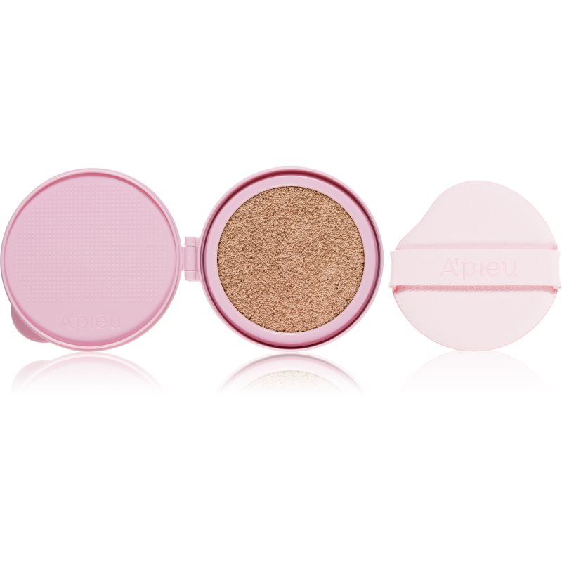 A’pieu Waterlock Comfort Veil Cushion dolgoobstojni tekoči puder v gobici nadomestno polnilo odtenek 23 Latte 15 g