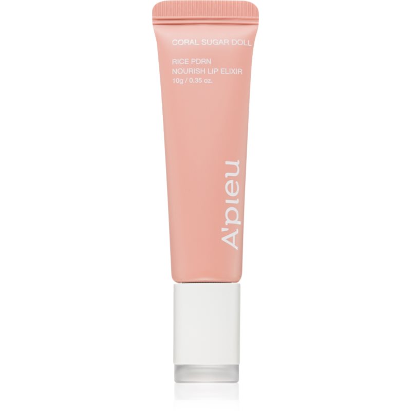 A’pieu Rice PDRN Nourish Lip Elixir balzam za toniranje za usne s hranjivim učinkom nijansa 03 Coral Sugar Doll 10 g