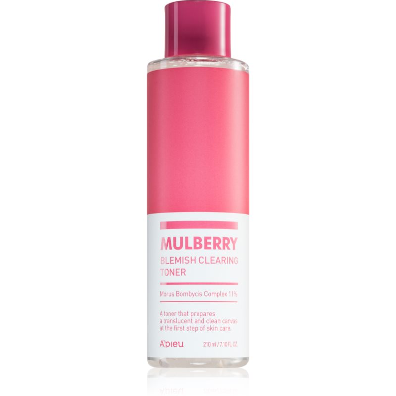 A´pieu Mulberry drėkinantis ir odos išvaizdą tobulinantis tonikas skaistinamojo poveikio 210 ml