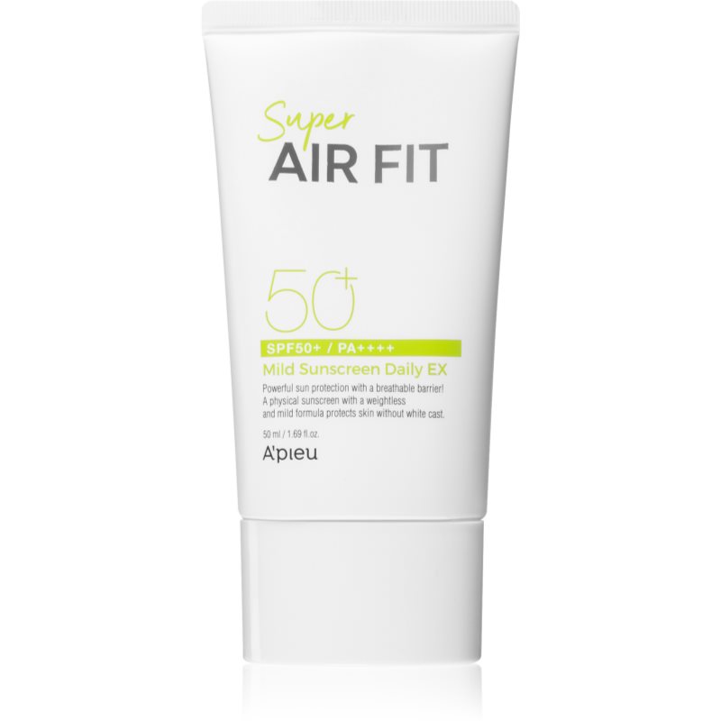 A’pieu Super Air Fit Daily Ex mineralni fluid za sončenje za obraz SPF 50+ 50 ml