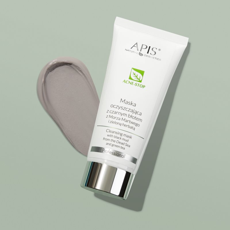 Apis Natural Cosmetics Acne-Stop Professional Tiefenreinigende Maske für fettige Haut mit Neigung zu Akne 200 ml