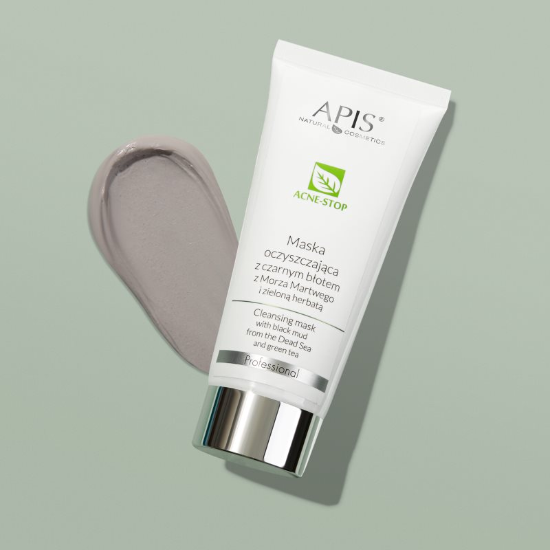 Apis Natural Cosmetics Acne-Stop Professional глибоко очищаюча маска для жирної шкіри зі схильністю до акне 200 мл
