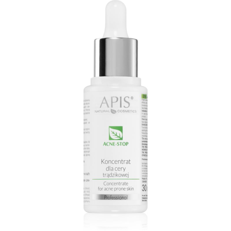 Apis Natural Cosmetics Acne-Stop Professional концентрат для жирної шкіри зі схильністю до акне 30 мл
