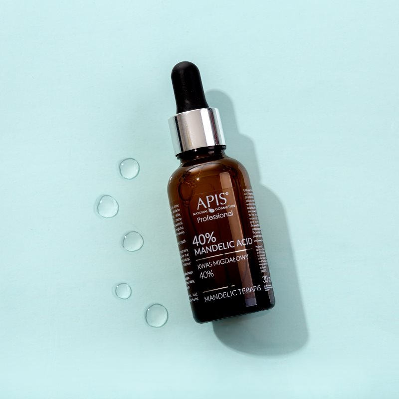 Apis Natural Cosmetics TerApis 40% Mandelic Acid Smoothing Exfoliating Serum To Treat Skin Imperfections 30 Ml