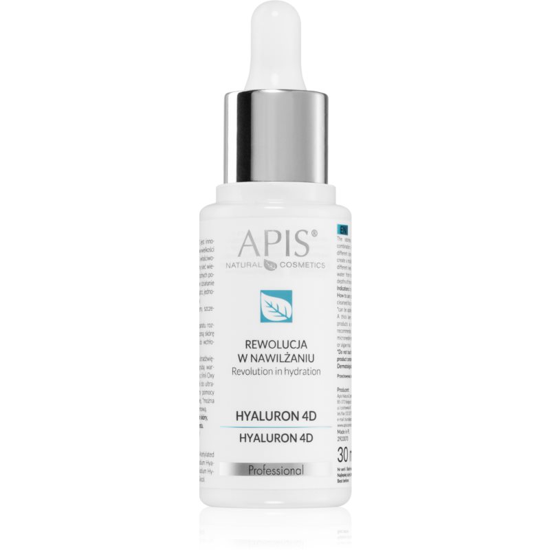 Apis Natural Cosmetics Revolution In Hydration Hyaluron 4D Hyaluronic Serum For Dehydrated Dry Skin 30 Ml