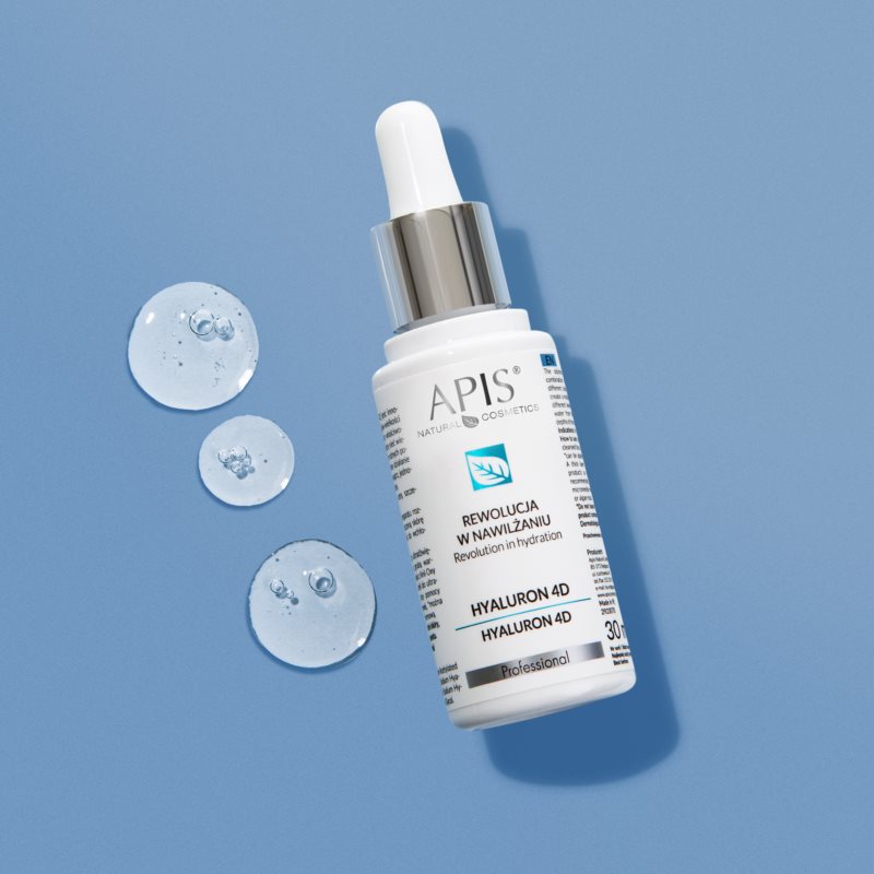 Apis Natural Cosmetics Revolution In Hydration Hyaluron 4D Hyaluronic Serum For Dehydrated Dry Skin 30 Ml