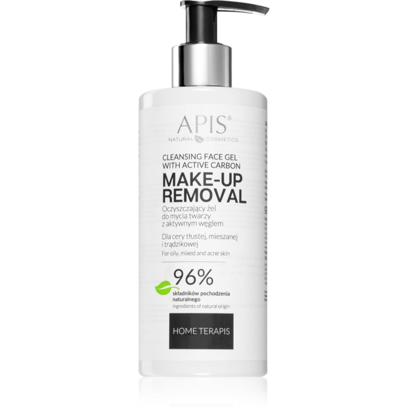 Apis Natural Cosmetics Home TerApis cleansing gel with activated charcoal for oily and problem skin 