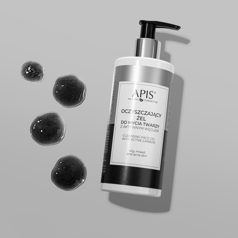 Apis Natural Cosmetics Home TerApis Cleansing Gel With Activated Charcoal For Oily And Problem Skin 300 Ml