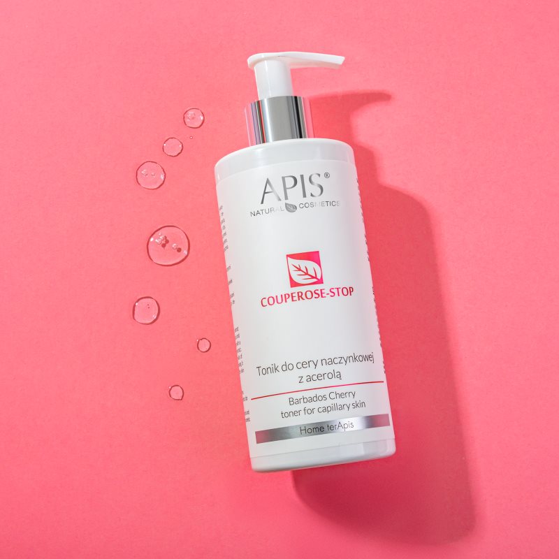 Apis Natural Cosmetics Couperose-Stop зволожуючий тонік для чутливої шкіри схильної до почервонінь 300 мл