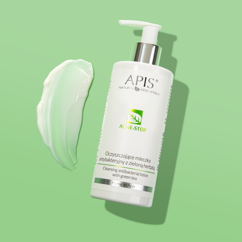 Apis Natural Cosmetics Acne-Stop Home TerApis Reinigungs - und Abschminkmilch mit grünem Tee 300 ml