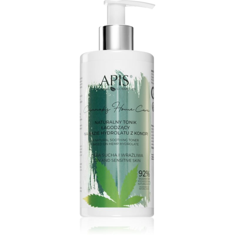 Apis Natural Cosmetics Cannabis Home Care Soothing Toner for Dry and Sensitive Skin 300 ml
