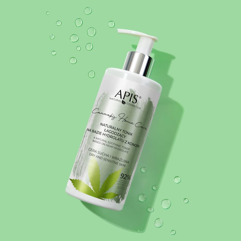 Apis Natural Cosmetics Cannabis Home Care Lotion Tonique Apaisante Pour Peaux Sèches à Sensibles 300 Ml