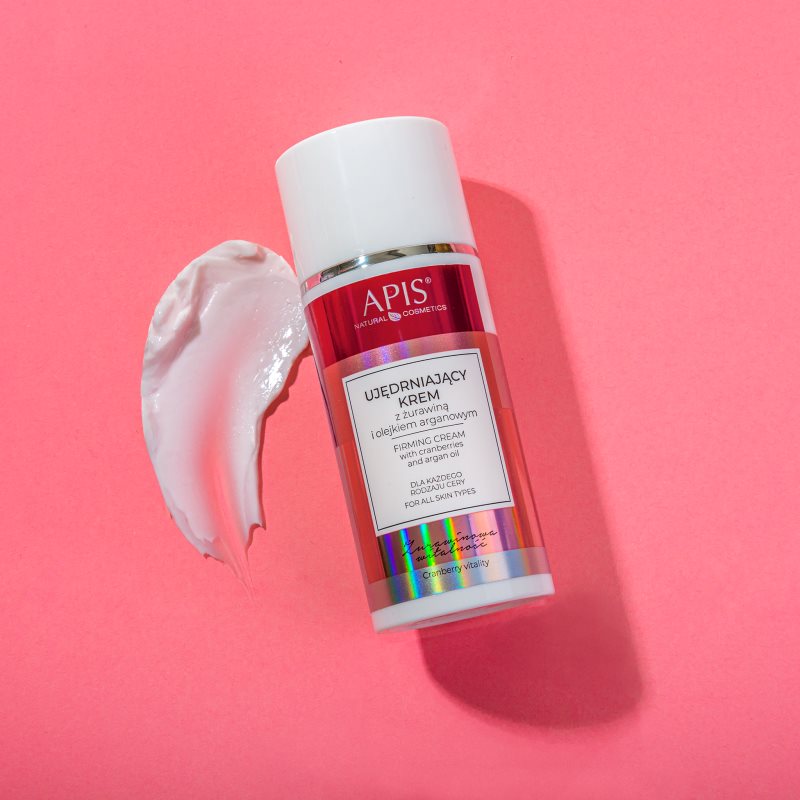 Apis Natural Cosmetics Cranberry Vitality leichte festigende Creme für Gesicht, Hals und Dekolleté 100 ml