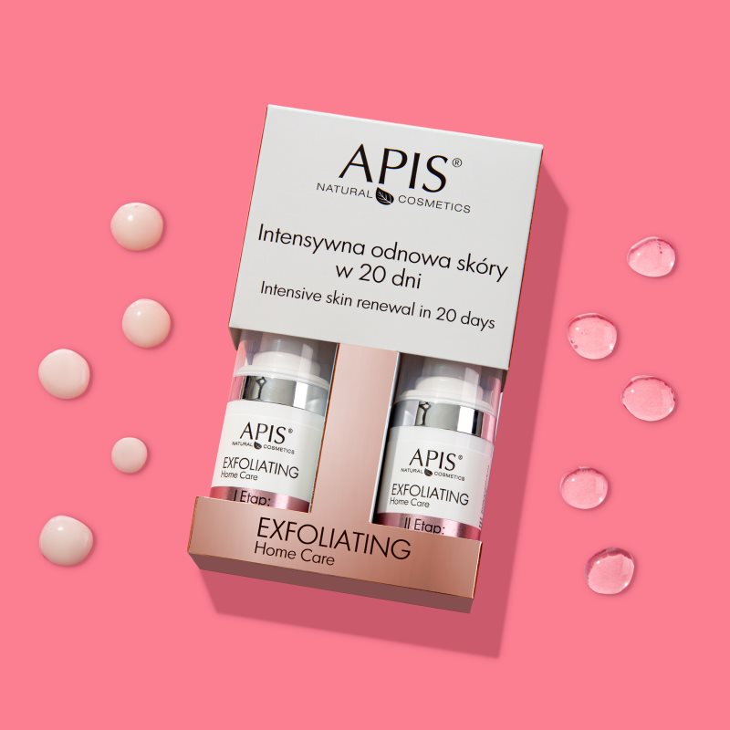 Apis Natural Cosmetics Exfoliation Home Care Set For Intensive Restoration And Skin Stretching 2x15 Ml