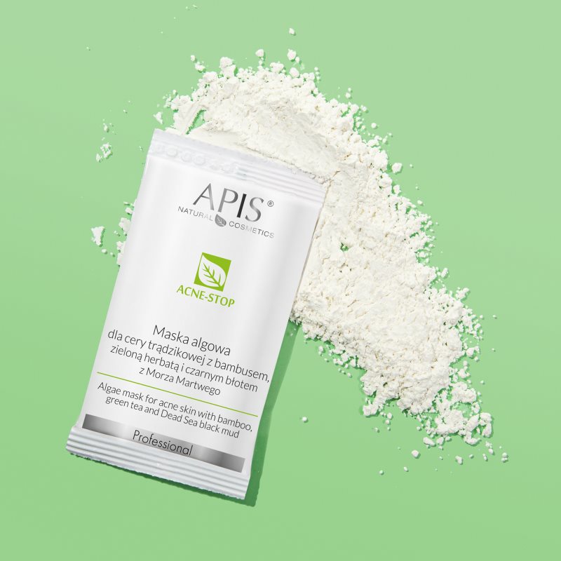 Apis Natural Cosmetics Acne-Stop Professional reinigende und zart machende Maske für fettige Haut mit Neigung zu Akne 10...