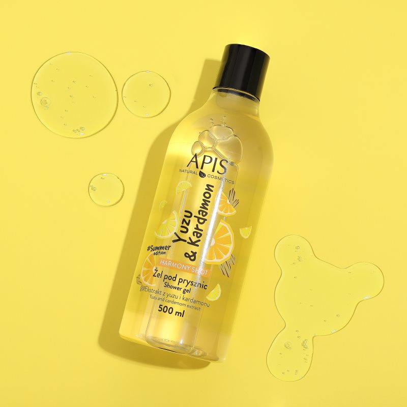 Apis Natural Cosmetics Harmony Shot Yuzu & Cardamom harmonisierendes Duschgel 500 ml