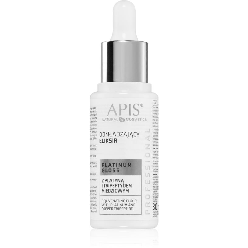 Apis Natural Cosmetics Platinum Gloss skin elixir with rejuvenating effect 30 ml
