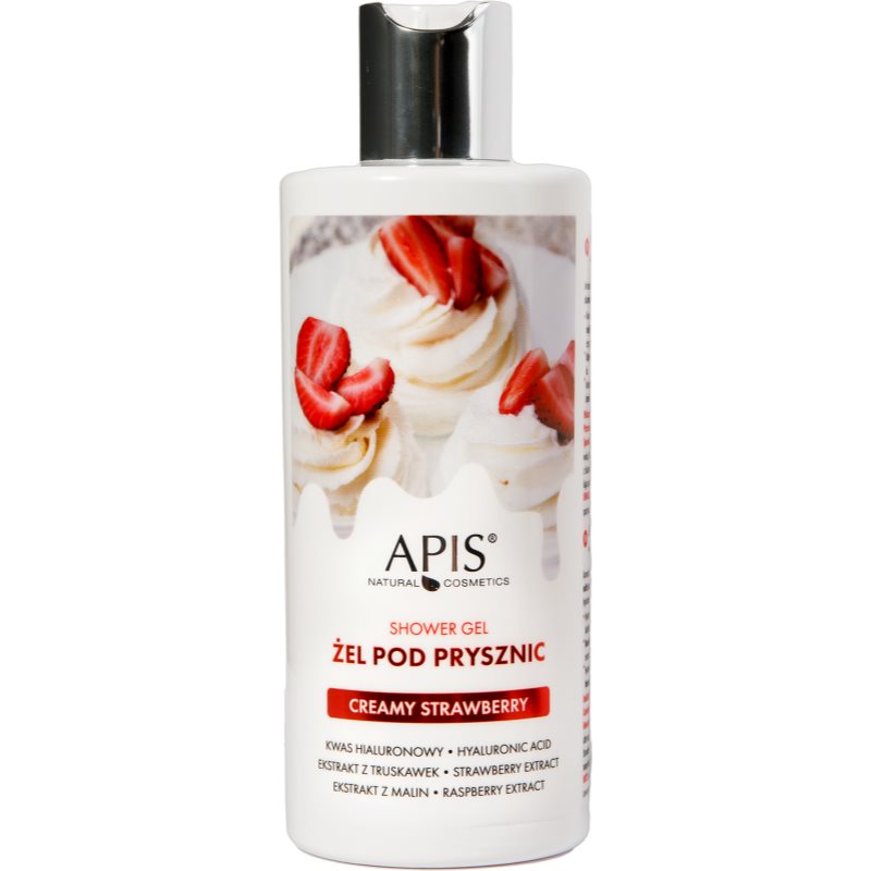 E-shop Apis Natural Cosmetics Creamy Strawberry hydratační sprchový gel 300 ml