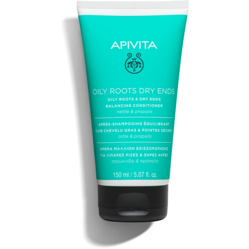 Apivita Oily Roots & Dry Ends Balancing Conditioner acondicionador para el cuero cabelludo graso y las puntas secas 150 ml